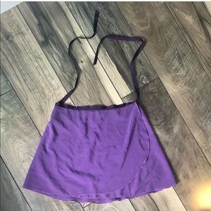 Purple ballet wrap skirt